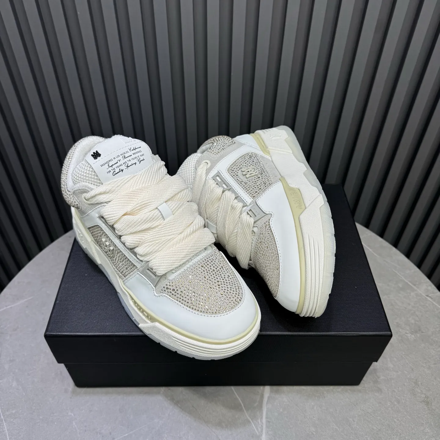 Men's shoes 💰760💰 AMIRI AMIRI fashion brand hot sale 🔥 Available all year round, couples 💑 Official website synchronization Imported fabrics 1⃣️ vs 1⃣️ replica, original factory special original sole, 35-45 (45. non-refundable)